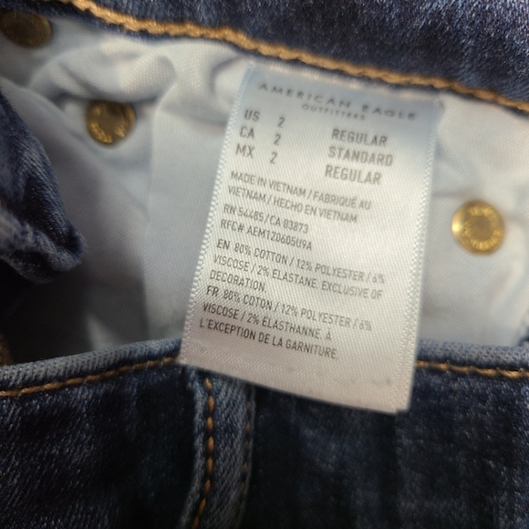 American Eagle Super Hi Rise Flare Size 2 Jeans - Picture 6 of 6